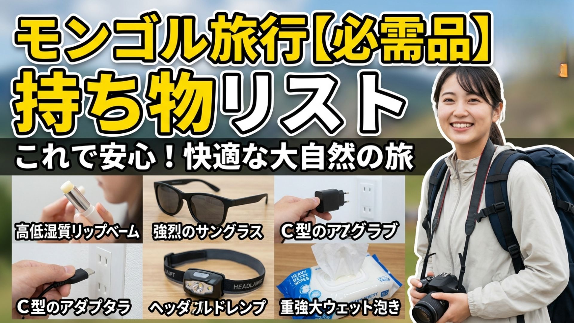 モンゴル旅行に「絶対に持っていくべき」必需品＆おすすめ便利グッズ 